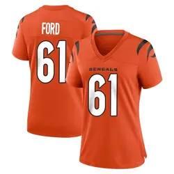 Nike Cody Ford Cincinnati Bengals Women's Game Orange Jersey