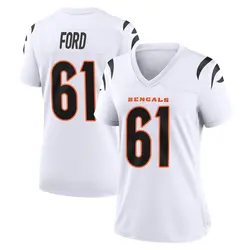 Nike Cody Ford Cincinnati Bengals Women's Game White Jersey