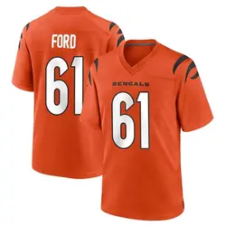 Nike Cody Ford Cincinnati Bengals Youth Game Orange Jersey