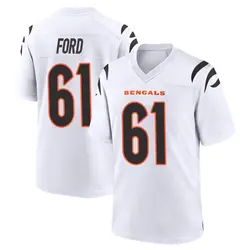 Nike Cody Ford Cincinnati Bengals Youth Game White Jersey