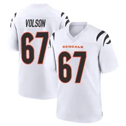 Nike Cordell Volson Cincinnati Bengals Men's Game White Jersey