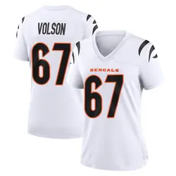 Nike Cordell Volson Cincinnati Bengals Women's Game White Jersey