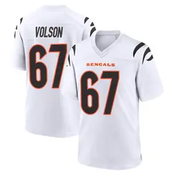 Nike Cordell Volson Cincinnati Bengals Youth Game White Jersey