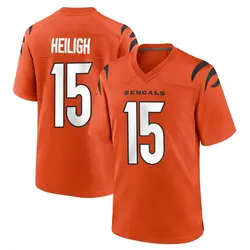 Nike Jaivon Heiligh Cincinnati Bengals Youth Game Orange Jersey