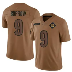 Nike Joe Burrow Cincinnati Bengals Youth Limited Brown 2023 Salute To Service Jersey