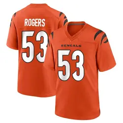 Nike Justin Rogers Cincinnati Bengals Men's Game Orange Jersey