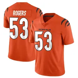 Nike Justin Rogers Cincinnati Bengals Men's Limited Orange Vapor Untouchable Jersey