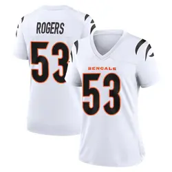 Nike Justin Rogers Cincinnati Bengals Women's Game White Jersey