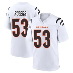 Nike Justin Rogers Cincinnati Bengals Youth Game White Jersey