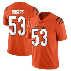 Nike Justin Rogers Cincinnati Bengals Youth Limited Orange Vapor Untouchable Jersey