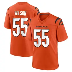 Nike Logan Wilson Cincinnati Bengals Youth Game Orange Jersey