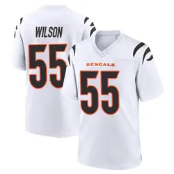 Nike Logan Wilson Cincinnati Bengals Youth Game White Jersey