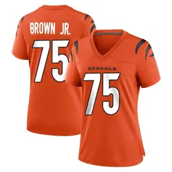 Nike Orlando Brown Jr. Cincinnati Bengals Women's Game Orange Jersey