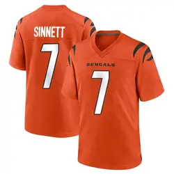 Nike Reid Sinnett Cincinnati Bengals Youth Game Orange Jersey