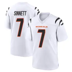 Nike Reid Sinnett Cincinnati Bengals Youth Game White Jersey