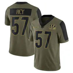 Nike Vincent Rey Cincinnati Bengals Men's Limited Olive 2021 Salute To Service Jersey