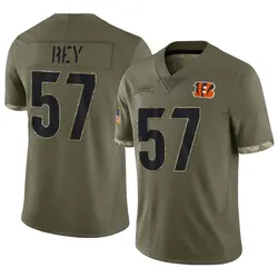 Nike Vincent Rey Cincinnati Bengals Men's Limited Olive 2022 Salute To Service Jersey